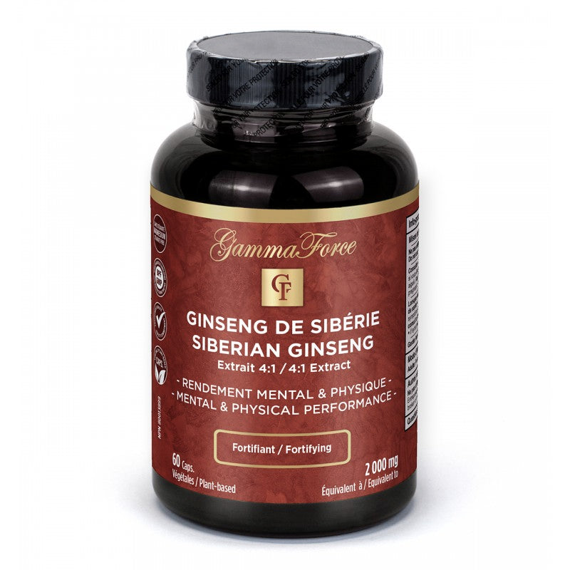 Ginseng de Sibérie (Extrait de racine 4:1) 500mg - Gamma Force - 60 capsules